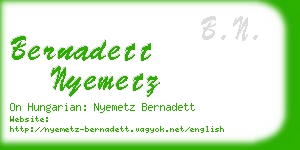 bernadett nyemetz business card